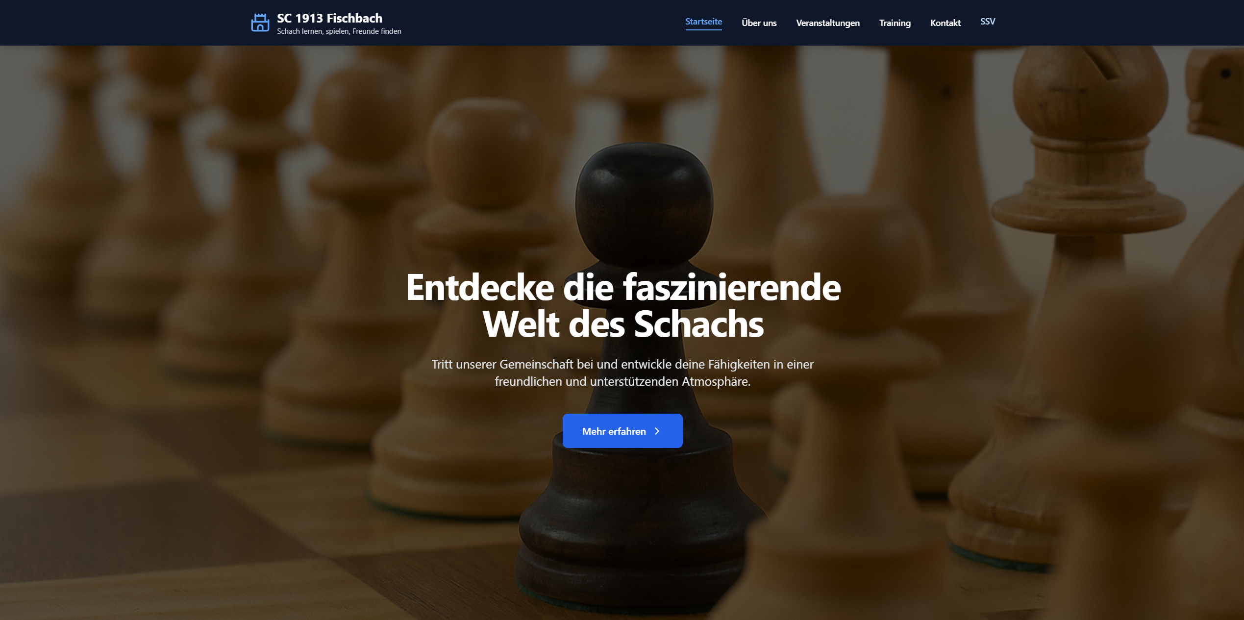 SC 1913 Fischbach – Vereinswebseite (Screenshot-Platzhalter)